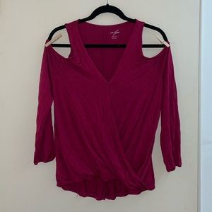 Red size M off shoulder blouse